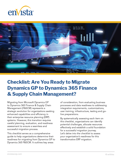 Are You Ready to Migrate Dynamics GP to Dynamics 365 Finance and Supply Chain Management