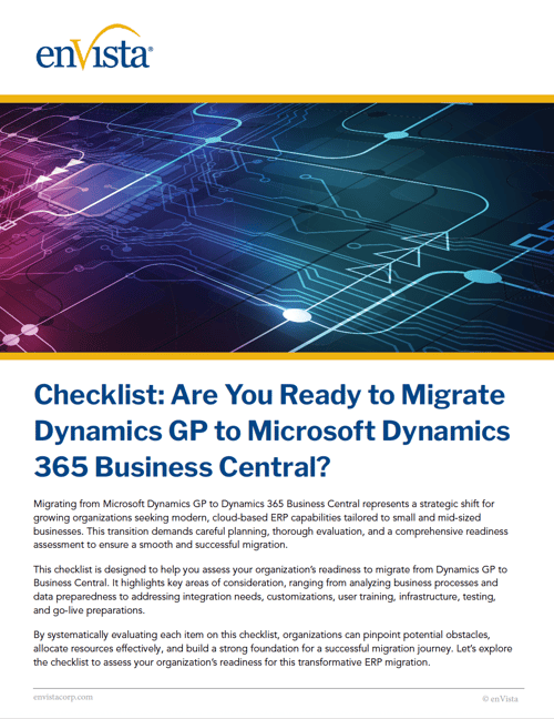 Dynamics GP to Microsoft Dynamics 365 Business Central